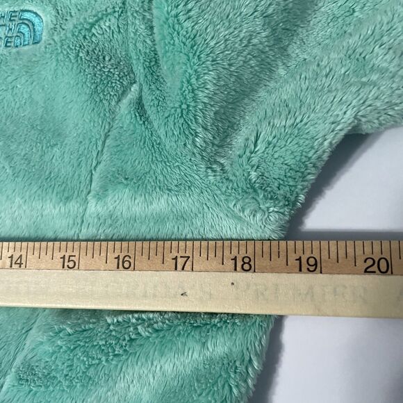 The North Face Girls Large 14-16 Fleece Jacket Full Zip Mint Green Fuzzy Soft - Picture 8 of 11